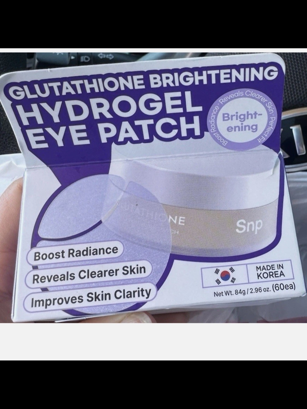 Glutathione Brightening Hydrogel Eye Patch - Purple